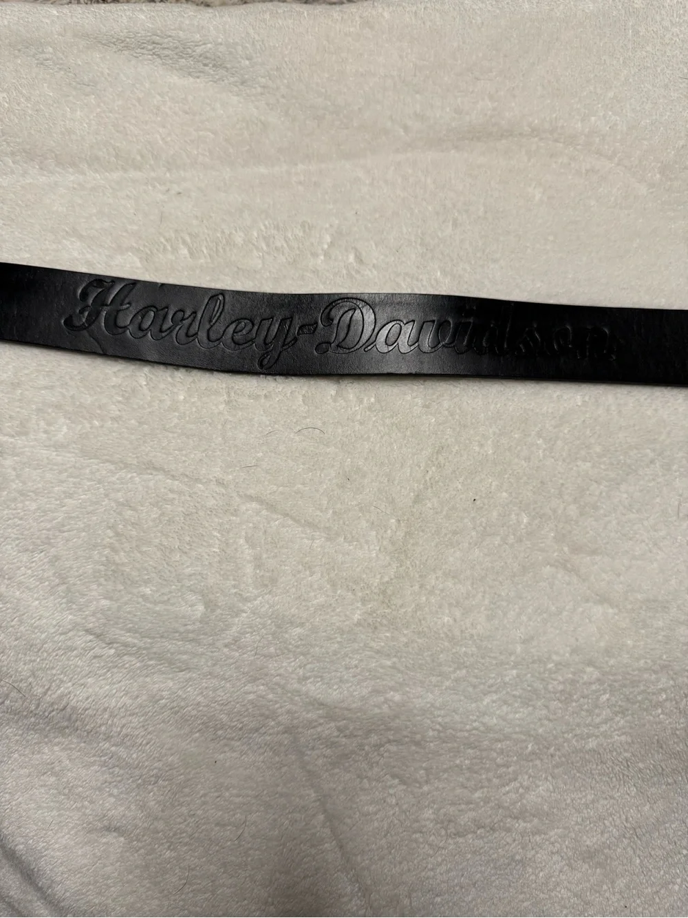 Harley Davidson Black Women's Rhinestone Accent Belt with HD Initial Buckle